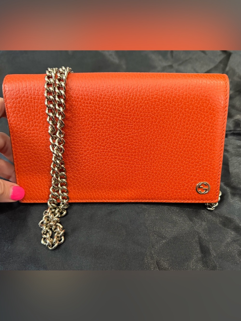 Gucci Dollar Calfskin medium Betty chain wallet